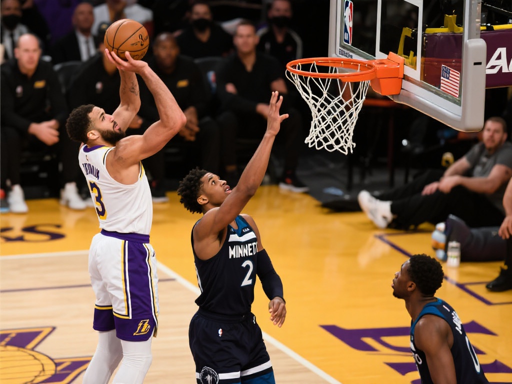 戈贝尔篮下称王 森林狼力克湖人挺进下一轮 例如,森林狼后卫爱德华兹在第三节多次命中